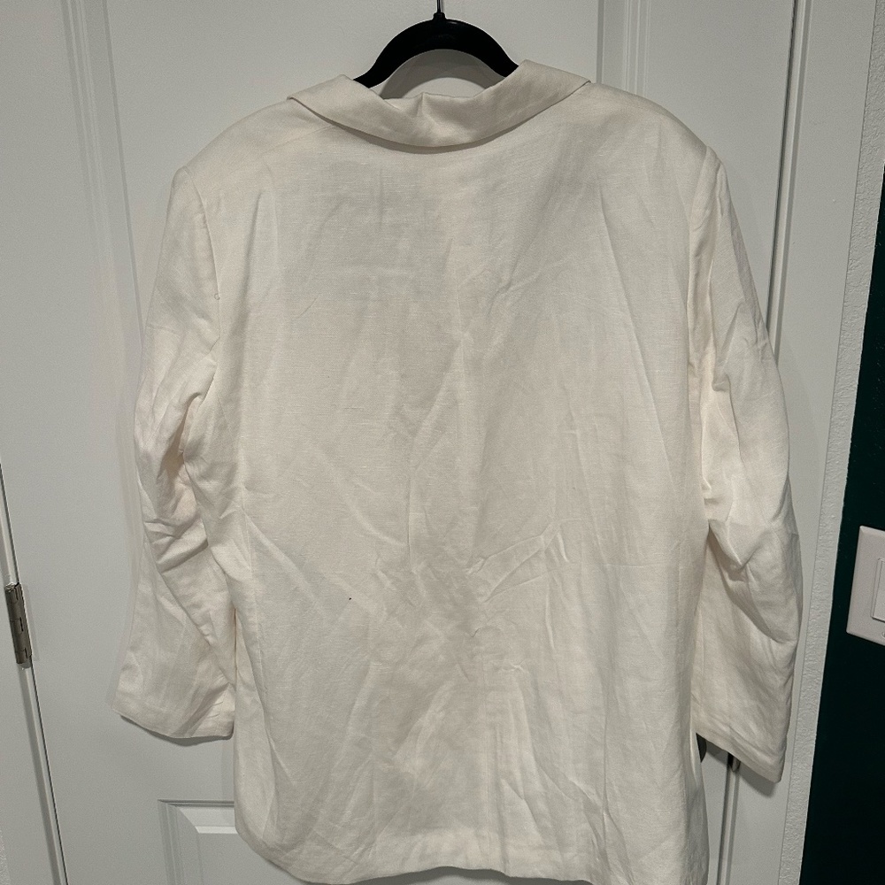 H&M Linen Blazer - XL White - Picture 4 of 5
